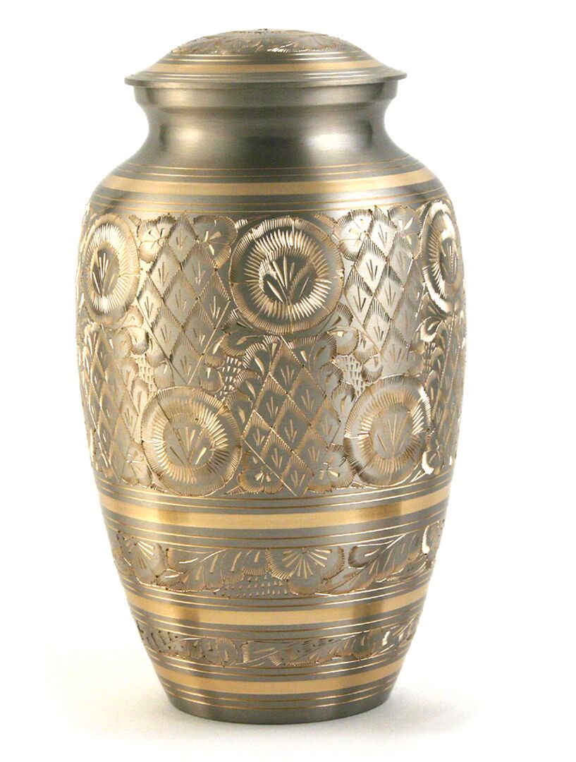 Platinum Engraved Large Cremation Urn