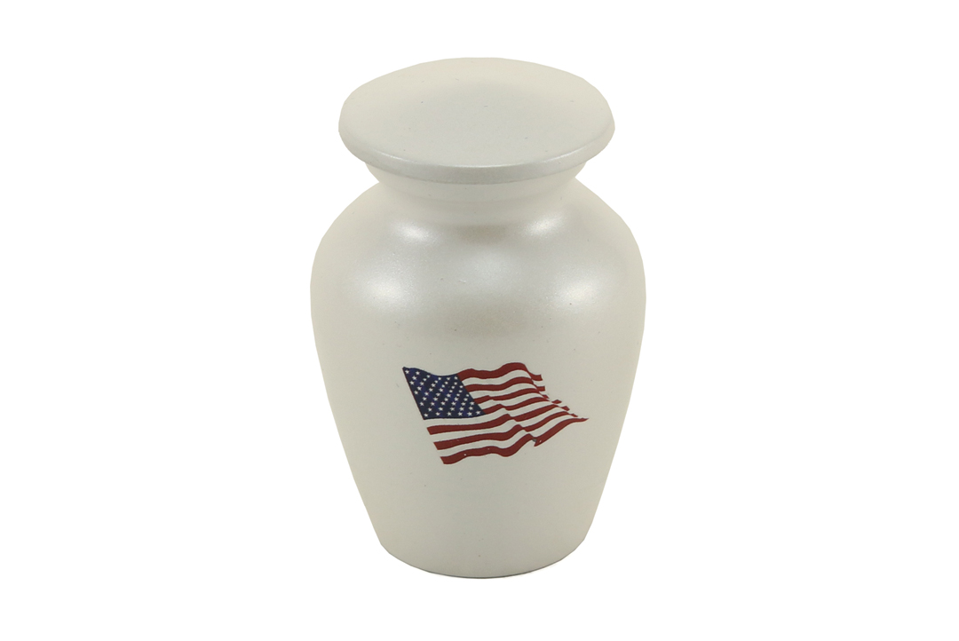 Classic American Flag Color Keepsake Cremation Urn