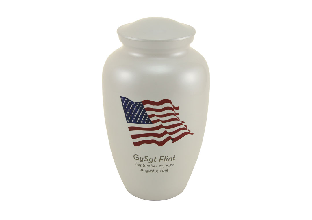 Classic American Flag Color Large Cremation Urn