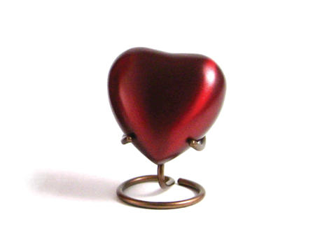 Grecian Crimson Heart Cremation Urn