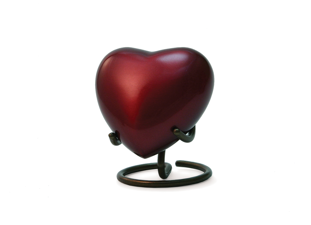 Trinity Crimson Heart Keepsake Cremation Urn