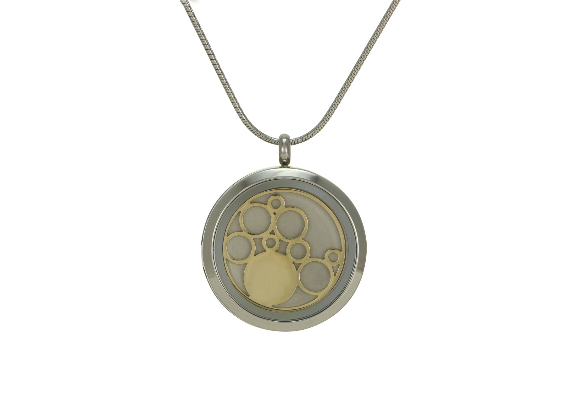 Circles Round Cremation Jewelry Pendant