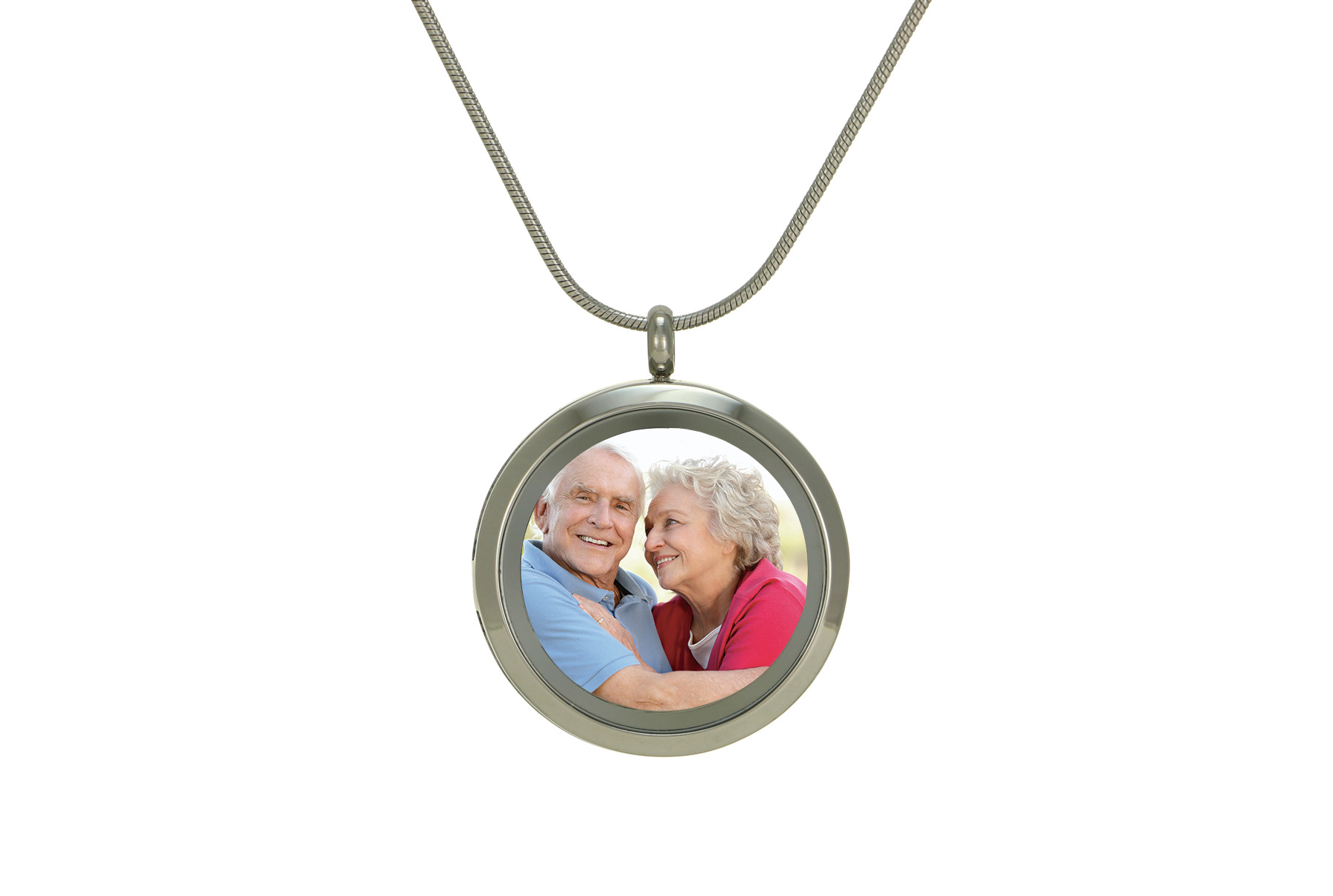 Photo Round Cremation Jewelry Pendant