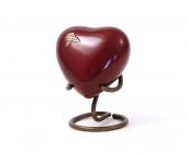 Artisan Auburn Heart Cremation Urn