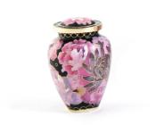 Floral Blush Cloisonne Elite Keepsake Cremation Urn