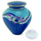 Opulence Teal Large Cremation Urn