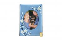 Floral Ceramic Plum Blossom, Photo Frame with Personal Keepsake