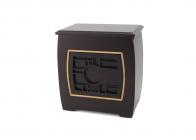 Modern Urn with Geometric Panel
