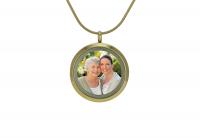 Photo Round Cremation Jewelry Pendant