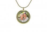 Photo Round Cremation Jewelry Pendant