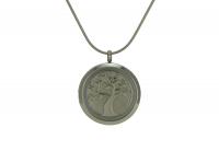 Tree Round Cremation Jewelry Pendant