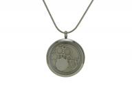 Circles Round Cremation Jewelry Pendant