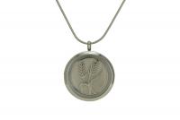 Wheat Round Cremation Jewelry Pendant