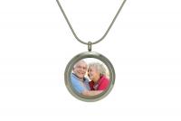 Photo Round Cremation Jewelry Pendant