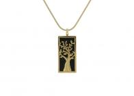 Embossed Tree Cremation Jewelry Pendant