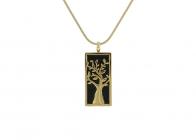 Embossed Tree Cremation Jewelry Pendant