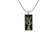 Embossed Tree Cremation Jewelry Pendant