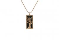 Embossed Tree Cremation Jewelry Pendant