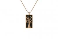 Embossed Tree Cremation Jewelry Pendant