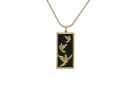 Embossed Dove Cremation Jewelry Pendant