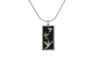 Embossed Dove Cremation Jewelry Pendant