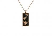 Embossed Dove Cremation Jewelry Pendant