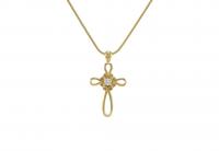 Infinity Cross Cremation Jewelry Pendant