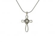 Infinity Cross Cremation Jewelry Pendant