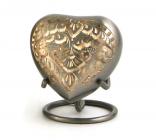 Platinum Engraved Heart Cremation Urn