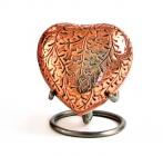 Copper Oak Heart Cremation Urn