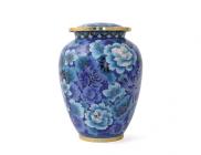 Floral Blue Cloisonne Elite Large Cremation Urn